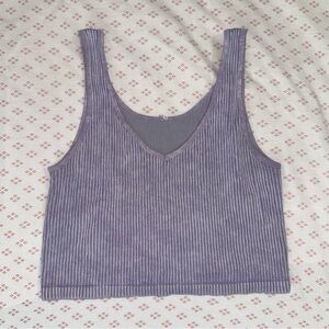 Ribbed Lilac Tank